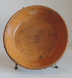 Antique Early Glazed Redware Dirt Dish