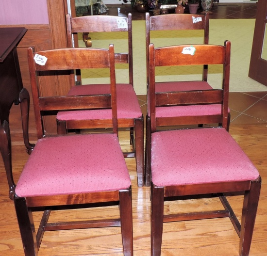 Lot Of 4 Old English Style Side Chairs