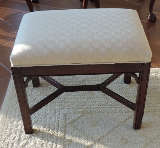 Mahogany Chippendale Style Bench