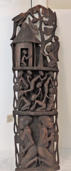 Fantastic African carved Ebony Wall Hanging