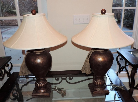 Pair Of Ceramic Decorative Lamps