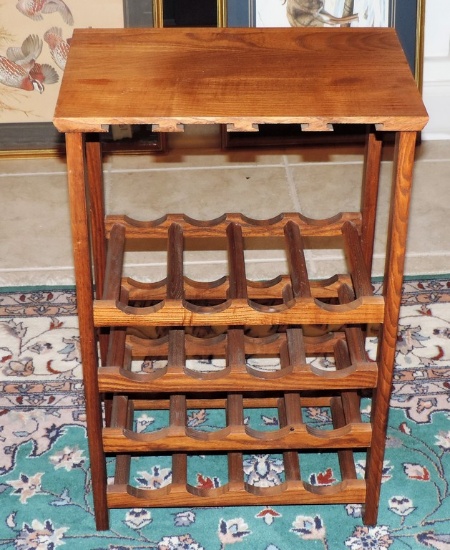 Oak Wooden Wine Rack