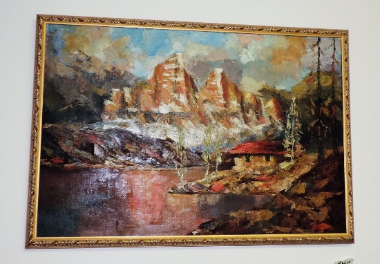 1974 Je Kennedy Impressionistic Oil On Board