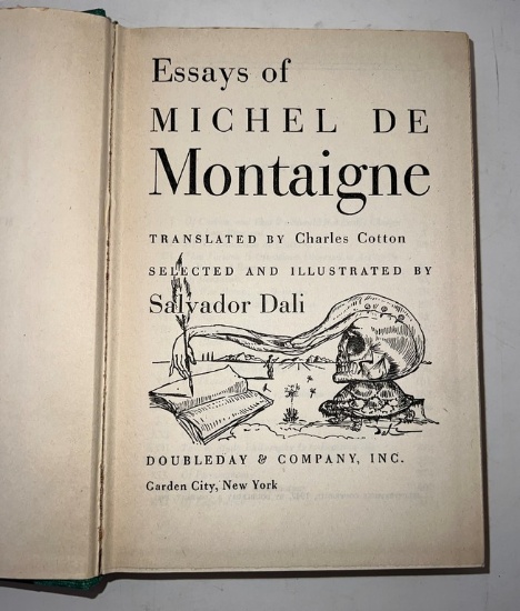 "Essays Of Michel De Montaigne" Illustrated By Salvador Dali 1947