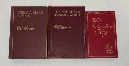 3 Harold Bell Wright Novels First Editions
