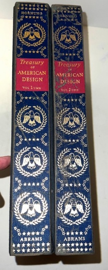 2 Volume Set "Treasury of American Design" By Clarence P. Hornung 1972 First Edition