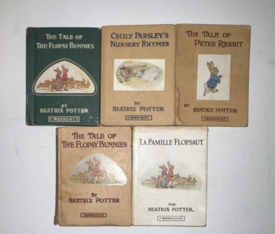 Lot Of 5 Different Editions Of Beatrix Potter's Series "Peter Rabbit"