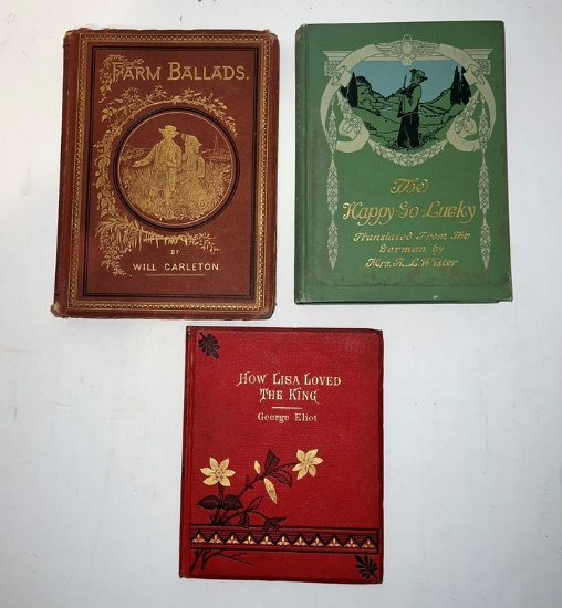 3 Book Decorative Binding Lot