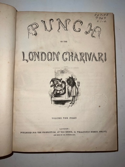 Hard To Find "Punch or the London Charivari" Volume The First, 1841