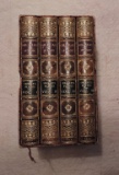 Beautifully Bound Four Volumes of Gil Blas Translated By Lesage, 1822