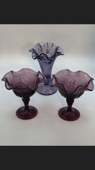 Lot of Purple Fenton Glass