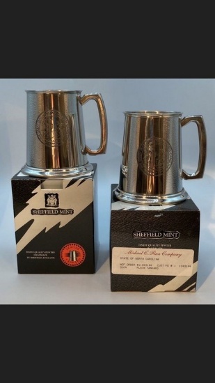 Pair of Sheffield Mint Tankards