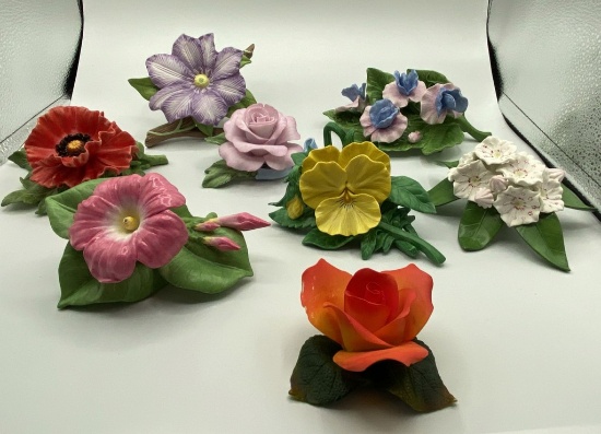 Lot of Eight Lenox Florals