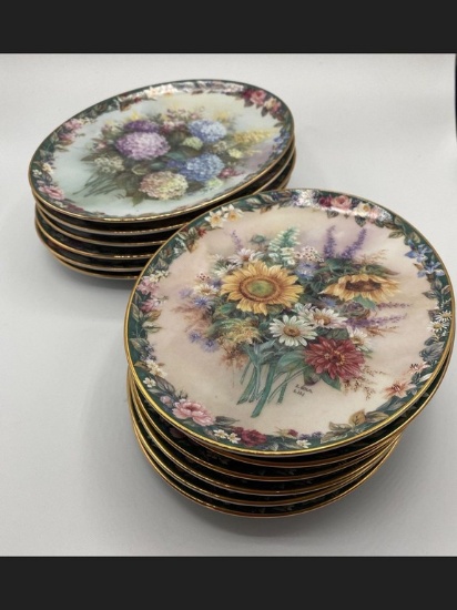 Lot of Lena Liu Floral Plates
