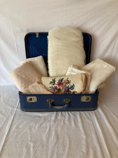 Suitcase and Fabric Lot