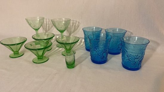 Lot of Colored Glassware