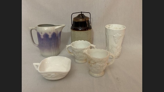 Lot of Milk Glass
