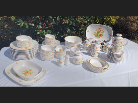 Vintage Noritake Progression Dish Set "Happy Days" Pattern