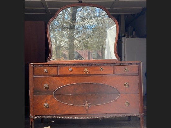 Antique Mahogany Buffet Server