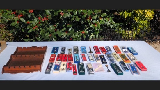 Spoon Collection with Wood Rack
