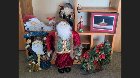 Santa Holiday Decor Lot