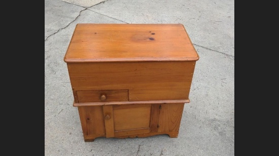 Antique Pine Wash Stand Commode Cabinet