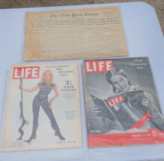 Lot of 1946 Magazines and Newspaper