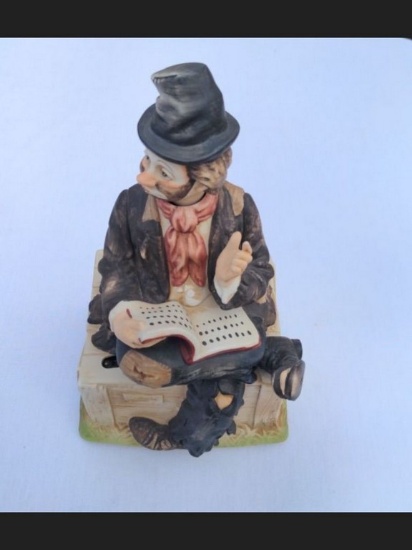 Melody In Motion Music Box Porcelain Clown