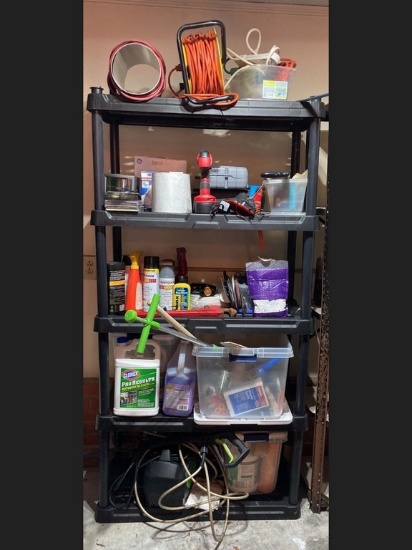 Fully Loaded Plastic Shelving Unit