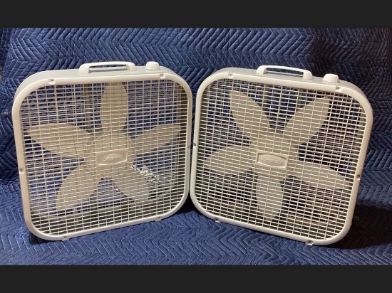 Two Lasko Box Fans