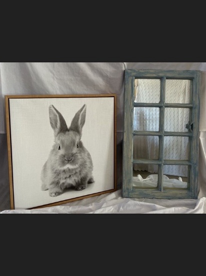 Window Mirror and Rabbit Print