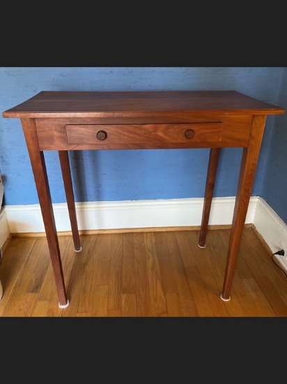 Wood Side Table with Drawer
