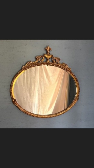 Gold Oval Mirror