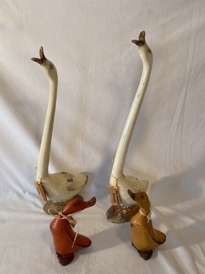 Hand Carved Wooden Duck Lot