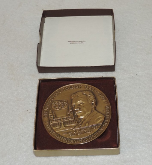 Bronze Medal For George Julian Zolnay 125 Anniversary Celebration, Wash. DC 1987