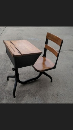 Vintage School Desk and Chair