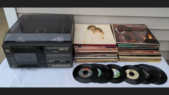 Sanyo Record Player and Records