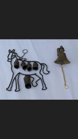 Whimsical Metal Wind Chime and Bell