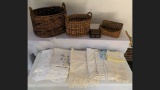 Basket and Linen Lot
