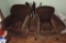 Three-Piece Chocolate Brown 1940's Living Room Set