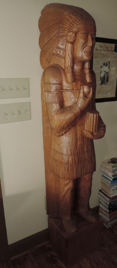 Fantastic Carved Full Size Native American Indian Cigar Store Figure