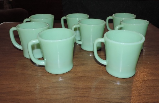 Lot of (8) Fire King Jadeite Mugs