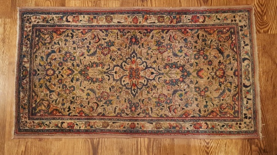 Small Antique Hand-Woven Oriental Rug