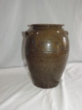 Wonderful Early Catawba Valley Four Gallon Pottery Jar 15in Tall