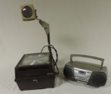 Vintage Buhl Overhead Projector and Boom Box