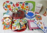 Plastic Trays, Paper Plate and Napkin Lot