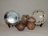 Studio Pottery China and Plate Stand Lot