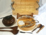 Wooden Ware Salad Serving Lot