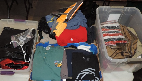 Lot of Tee Shirts, Bags, and More