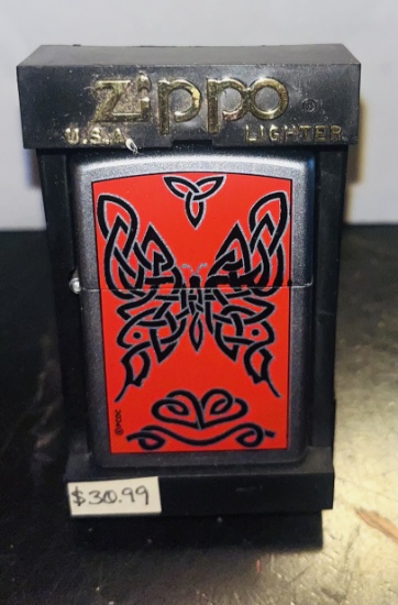 Vintage Butterfly Zippo Lighter